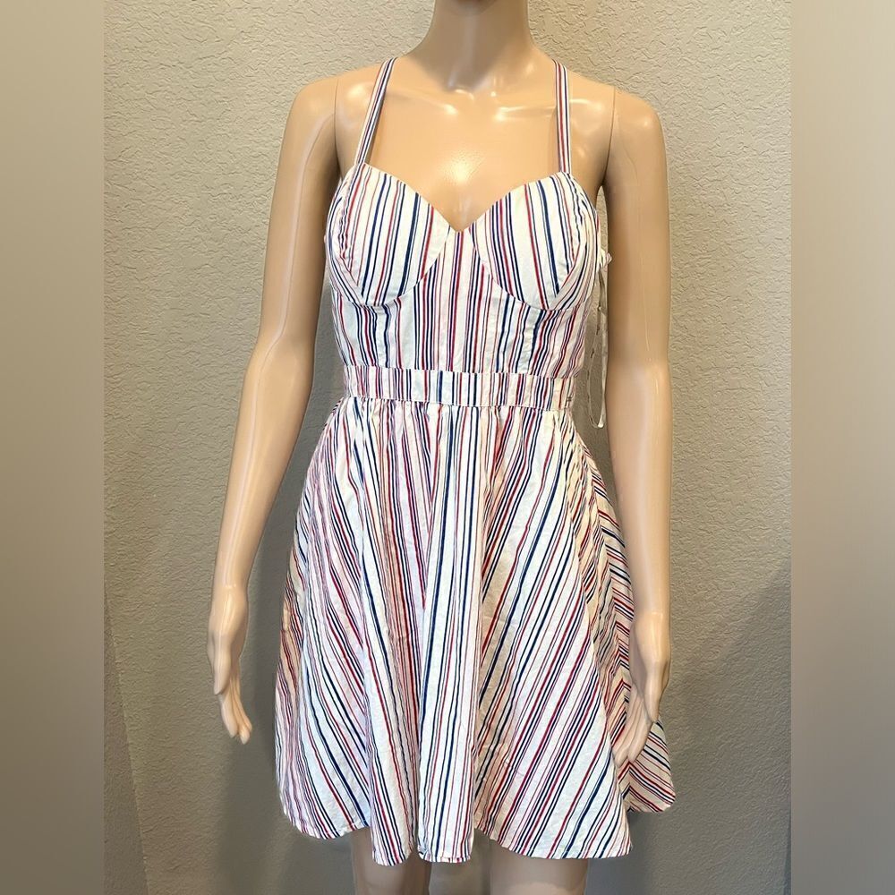 Vintage Guess striped baby doll  cotton mini dress